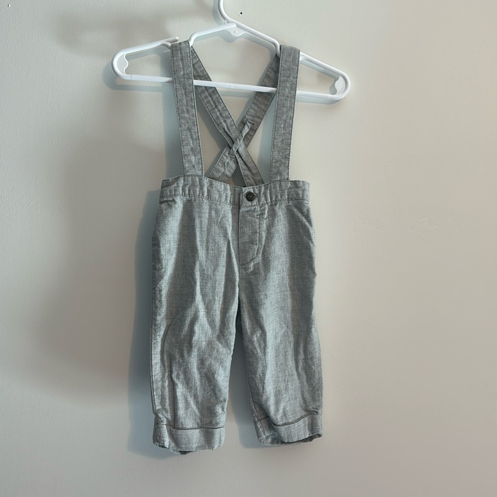 Janie & Jack grey overalls